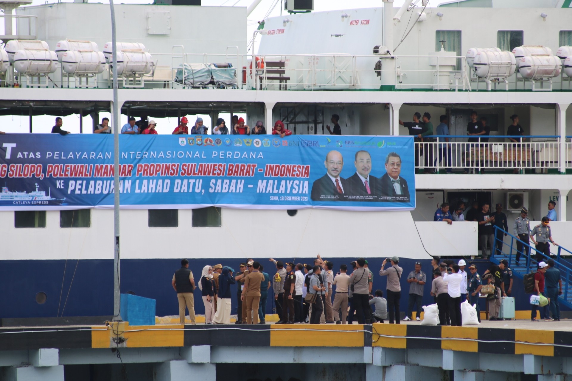 KM Cattleya Express Membuka Pelayaran Internasional Perdana dari Tanjung Silopo ke Lahad Datu, Sabah