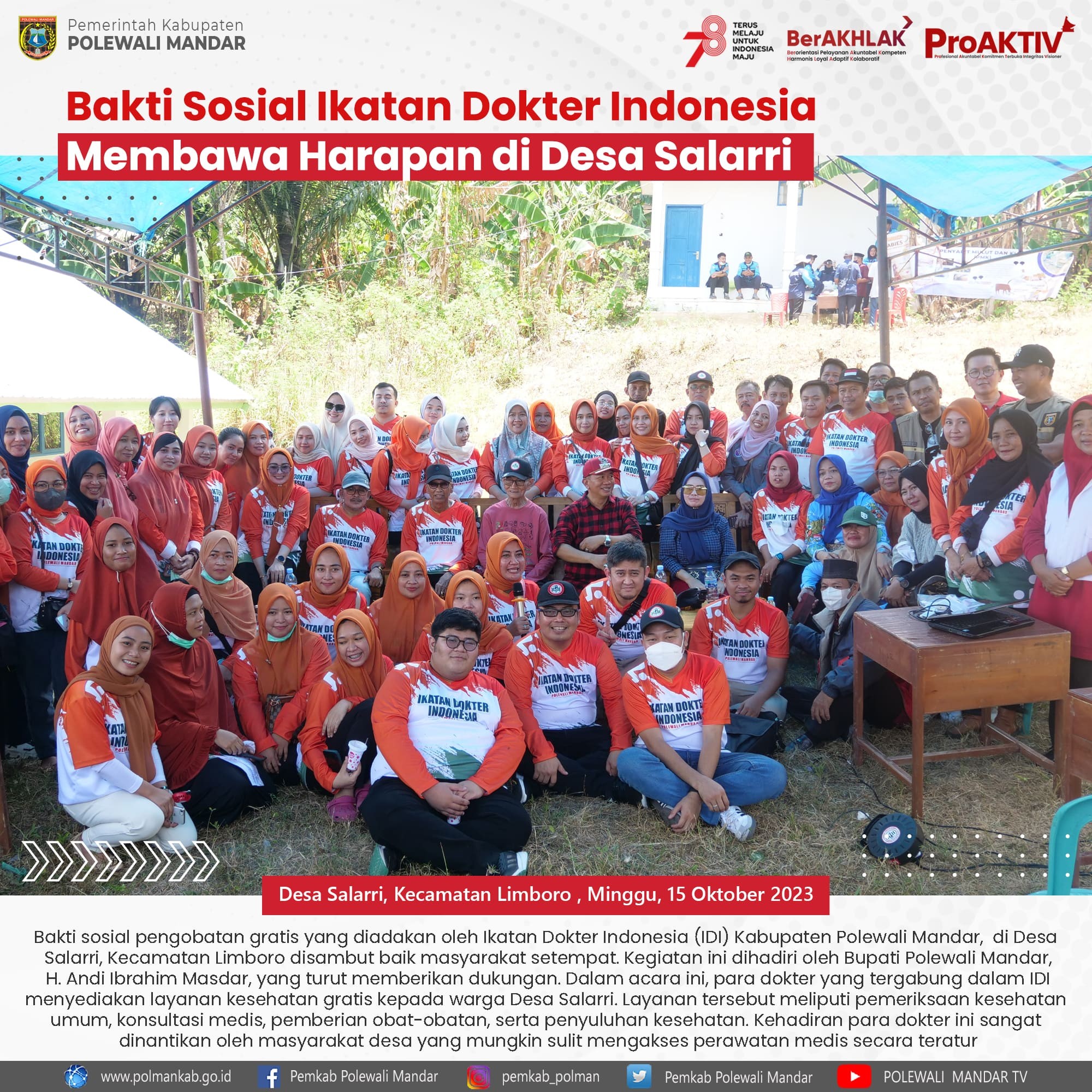 Bakti Sosial Ikatan Dokter Indonesia Membawa Harapan di Desa Salarri