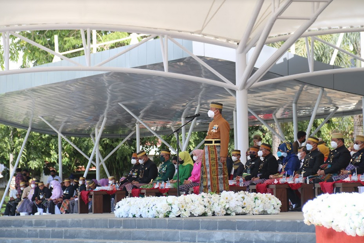 Khidmat dan Penuh Semangat, Upacara Peringatan Hari Jadi Ke-62 Kabupaten Polman Tahun 2021