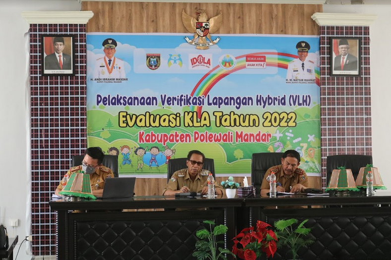 Tim Gugus Tugas KLA Kabupaten Polman Ikuti VLH Evaluasi KLA 2022
