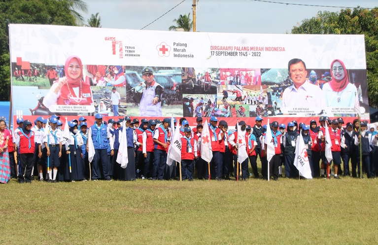 PMI Polman Gelar Upacara Peringatan HUT Palang Merah Indonesia ke 77 Tahun 2022
