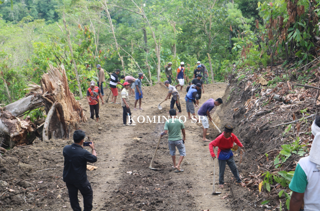 Kementan Melaksanakan Program Percontohan Pengembangan Jalan Pertanian, TA. 2020 di Desa Jambu Malea