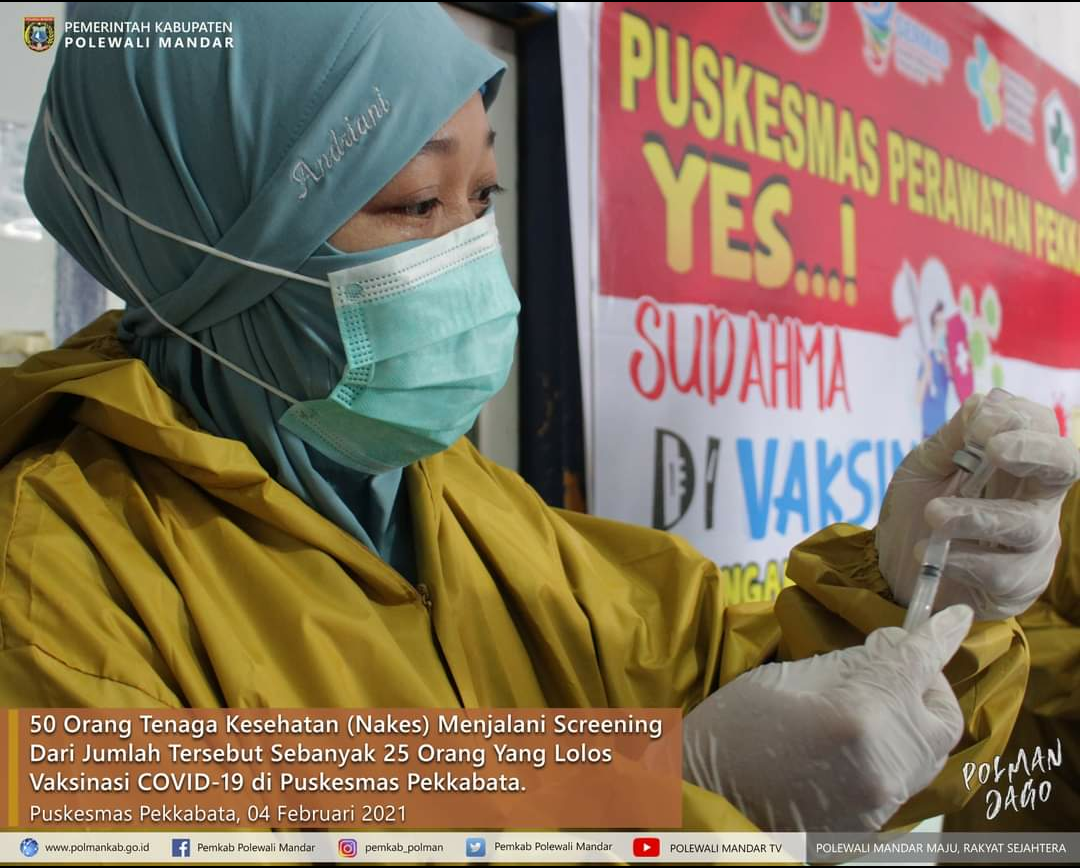Hari Kedua Pasca Launcing, 62 Nakes Berhasil Jalani Vaksinasi Covid-19