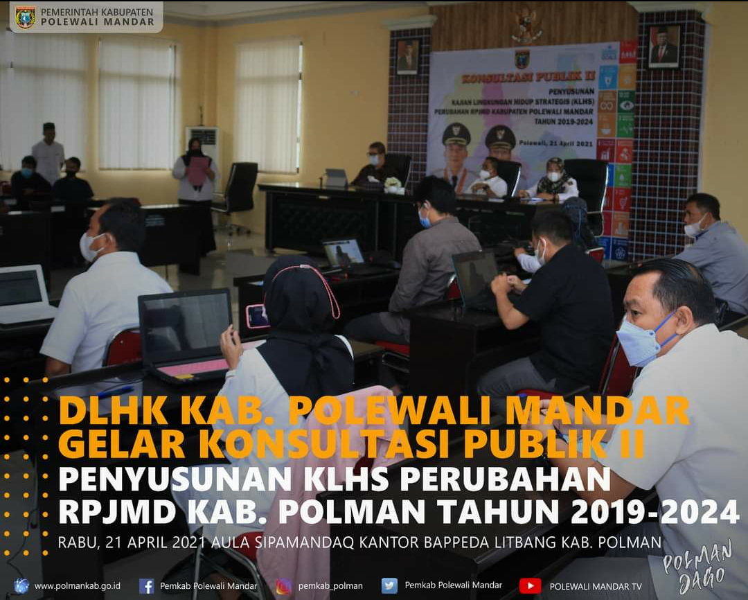 DLHK Gelar Konsultasi Publik Tahap II Penyusunan KLHS Perubahan RPJMD Kabupaten Polewali Mandar 