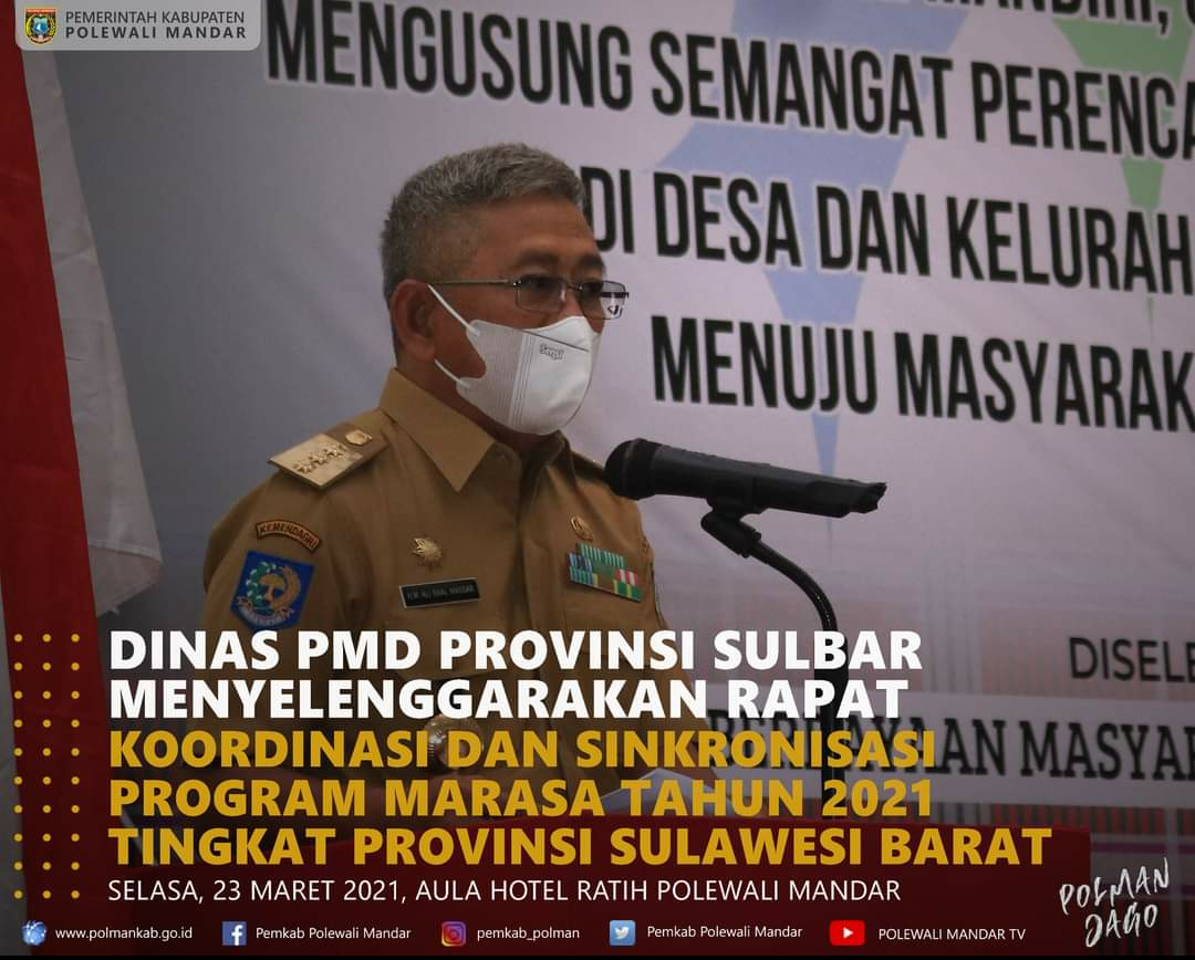 Gubernur Sulbar Buka Rakor Sinkronisasi Program MARASA Tahun 2021 di Polewali Mandar