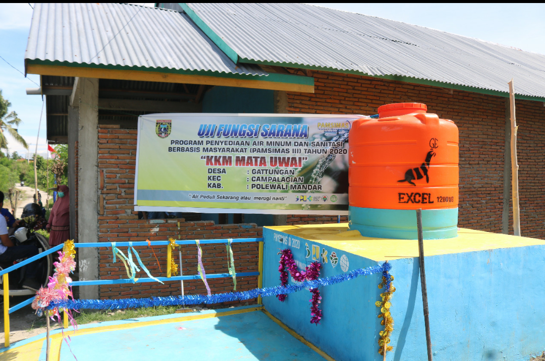 10 Desa Se Kabupaten Polewali Mandar Nikmati Sarana Air Minum PAMSIMAS Tahun 2020