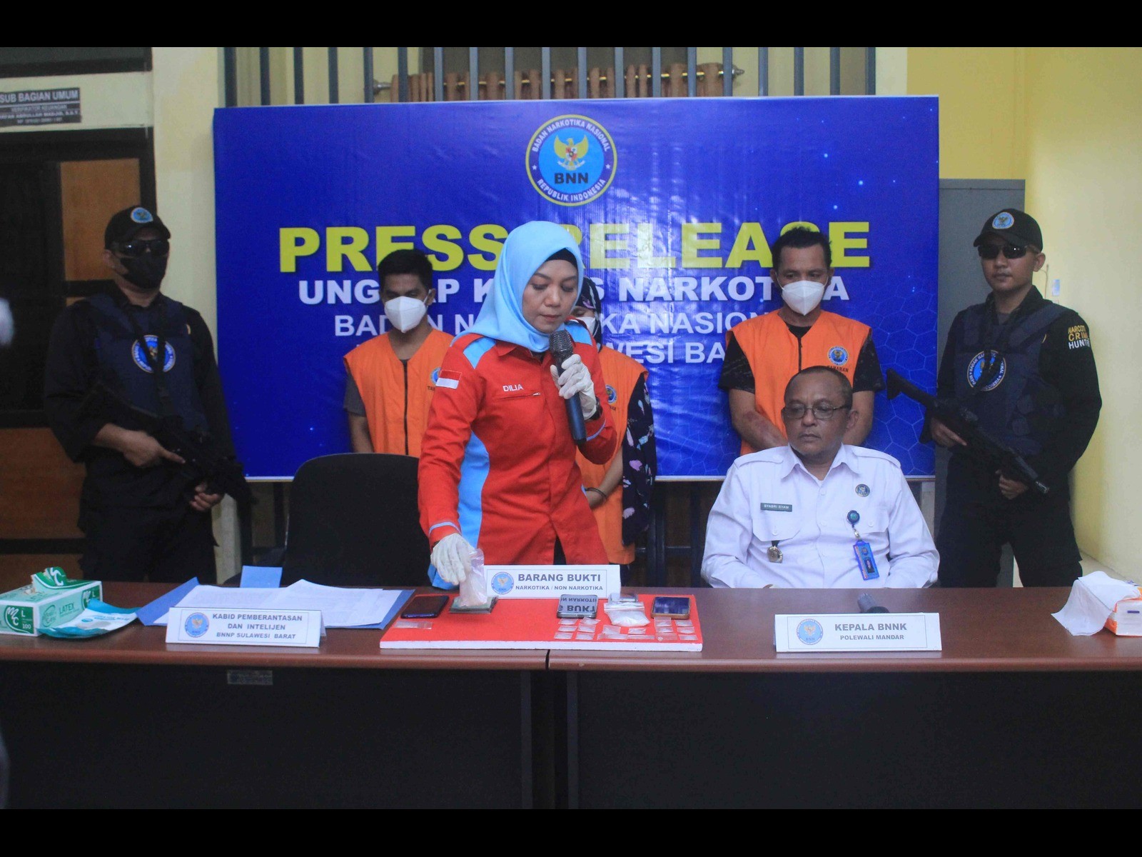 Press Release, BNNP Dan BNNK Polman Ungkap Peredaran Narkotika