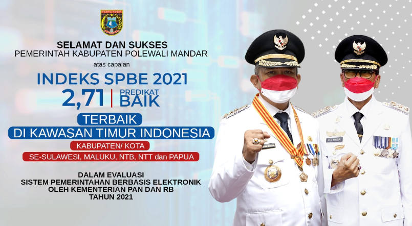 Capai Indeks SPBE 2,71 Tahun 2021, Kabupaten Polman terbaik di Kawasan Timur Indonesia
